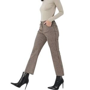 NEW Derek Lam 10 Crosby Gingham Plaid Pants